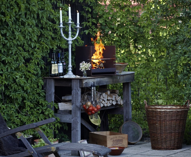 Cube Outdoor Fireplace