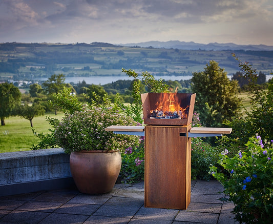 Square Outdoor Fireplace